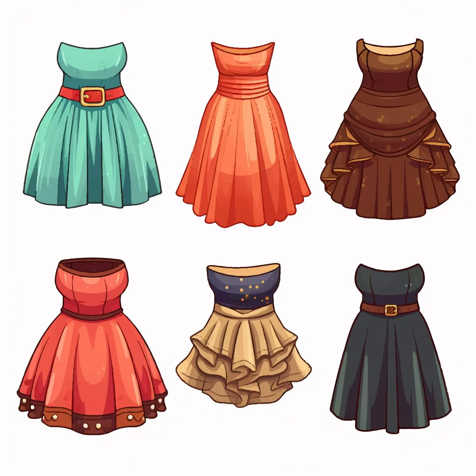 Cartoon Female Fashion Garment Vector Illustration — free download from Dotvec