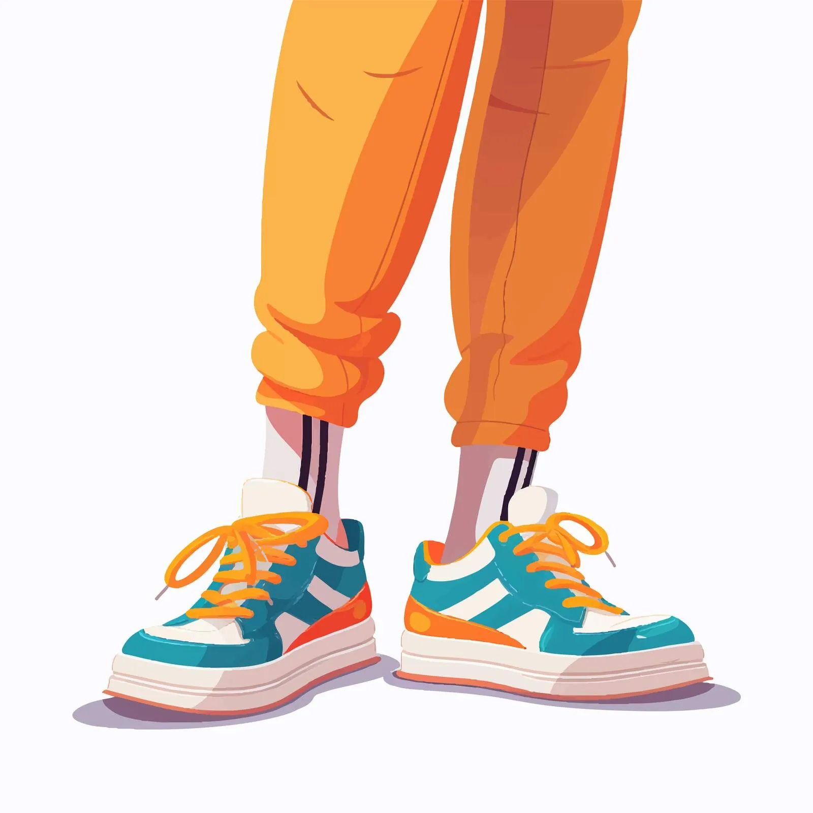 Stylish Gumshoes on Women's Legs in Pants — free download from Dotvec