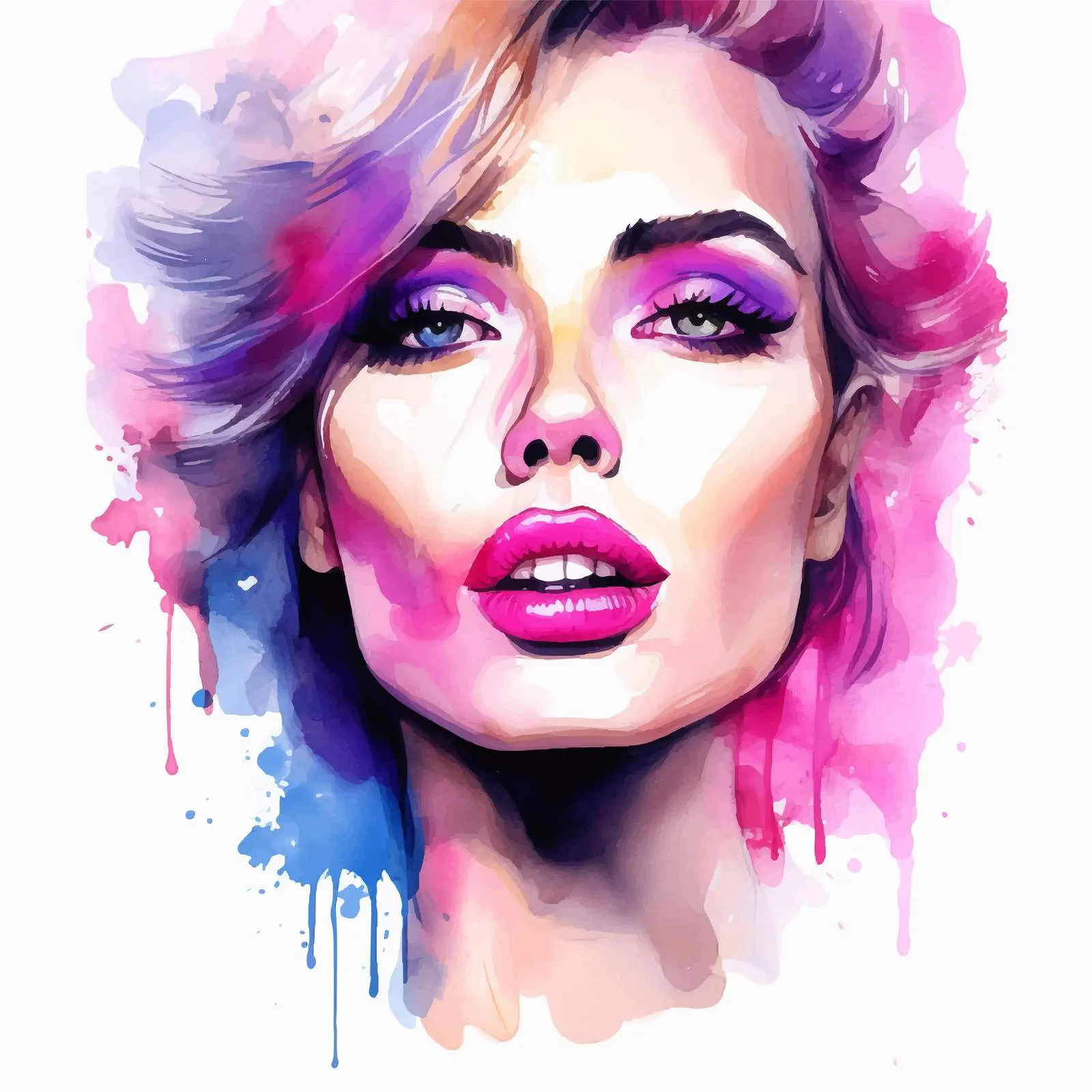 Bright Girl Applying Lipstick Illustration — free download from Dotvec