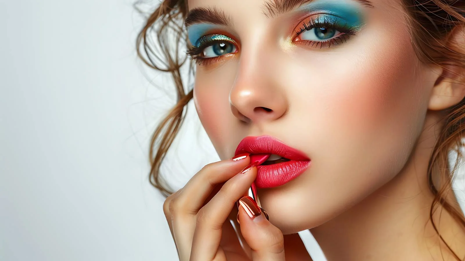 Glamorous Fashion Model Lip Bite — free download from Dotvec