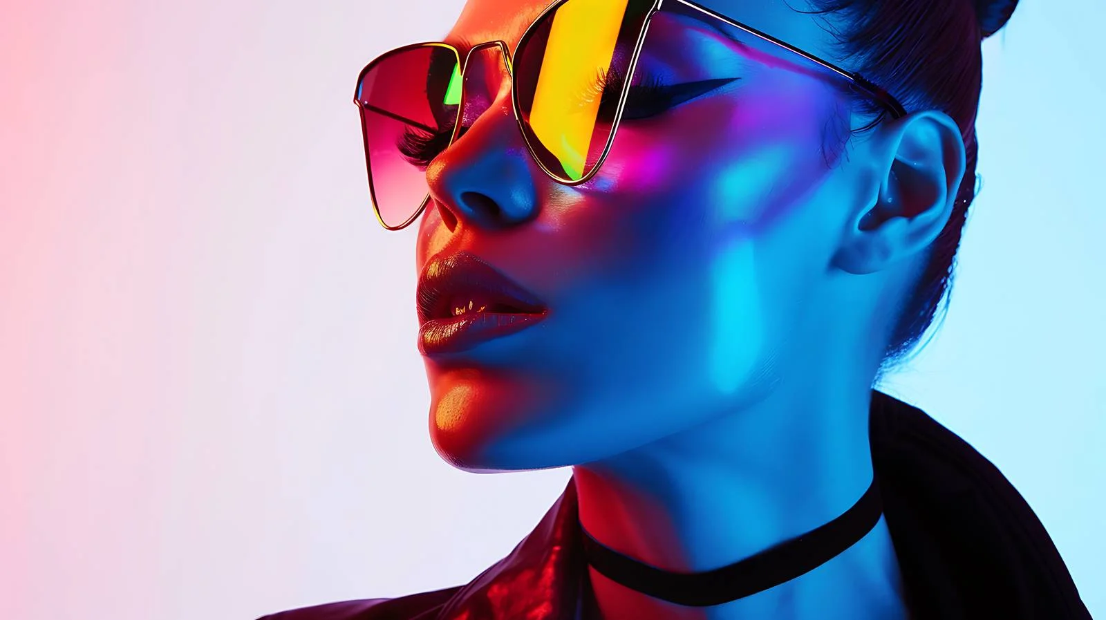 Vibrant Makeup Fashion Model Portrait — free download from Dotvec