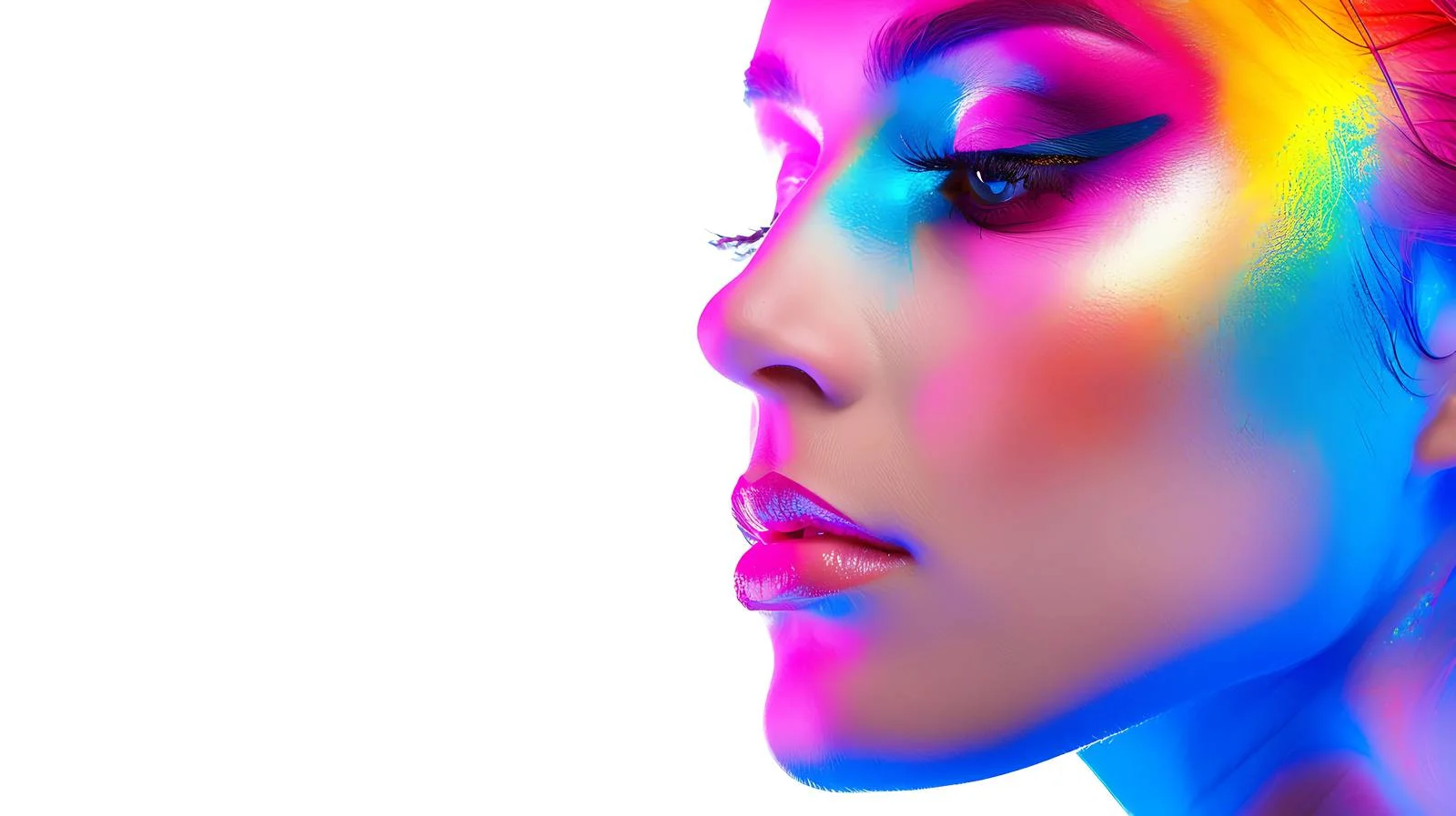 Vibrant Makeup on Fashion Model — free download from Dotvec