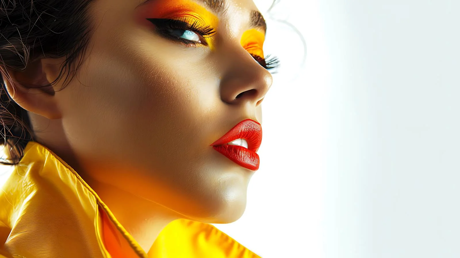 Vibrant Makeup Fashion Model Portrait — free download from Dotvec