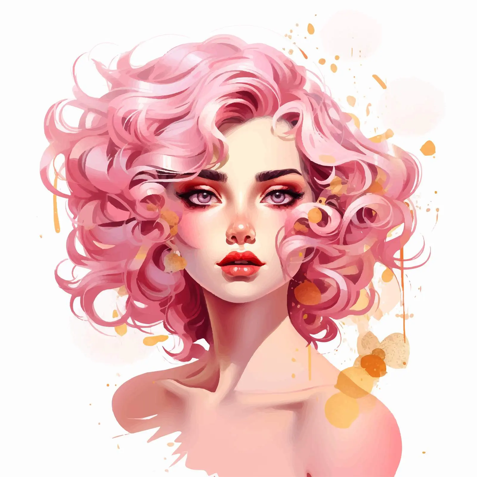 Fashion Portrait of a Girl with Gold Elements – free youthful fashion image from Dotvec