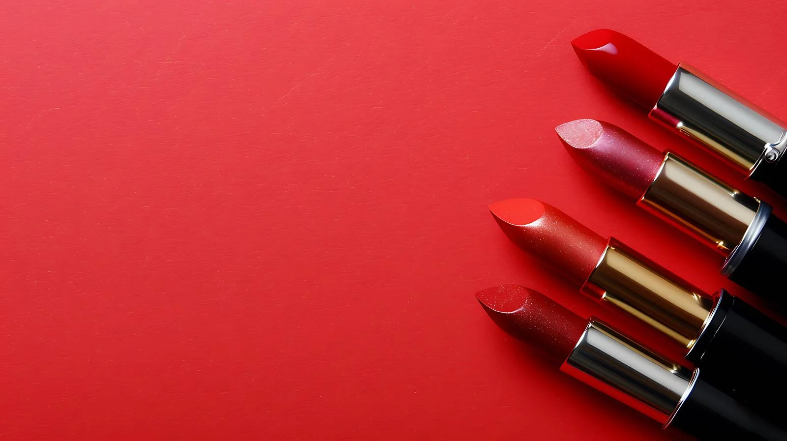 Vibrant Red Lipsticks on Bold Red Background — free download from Dotvec