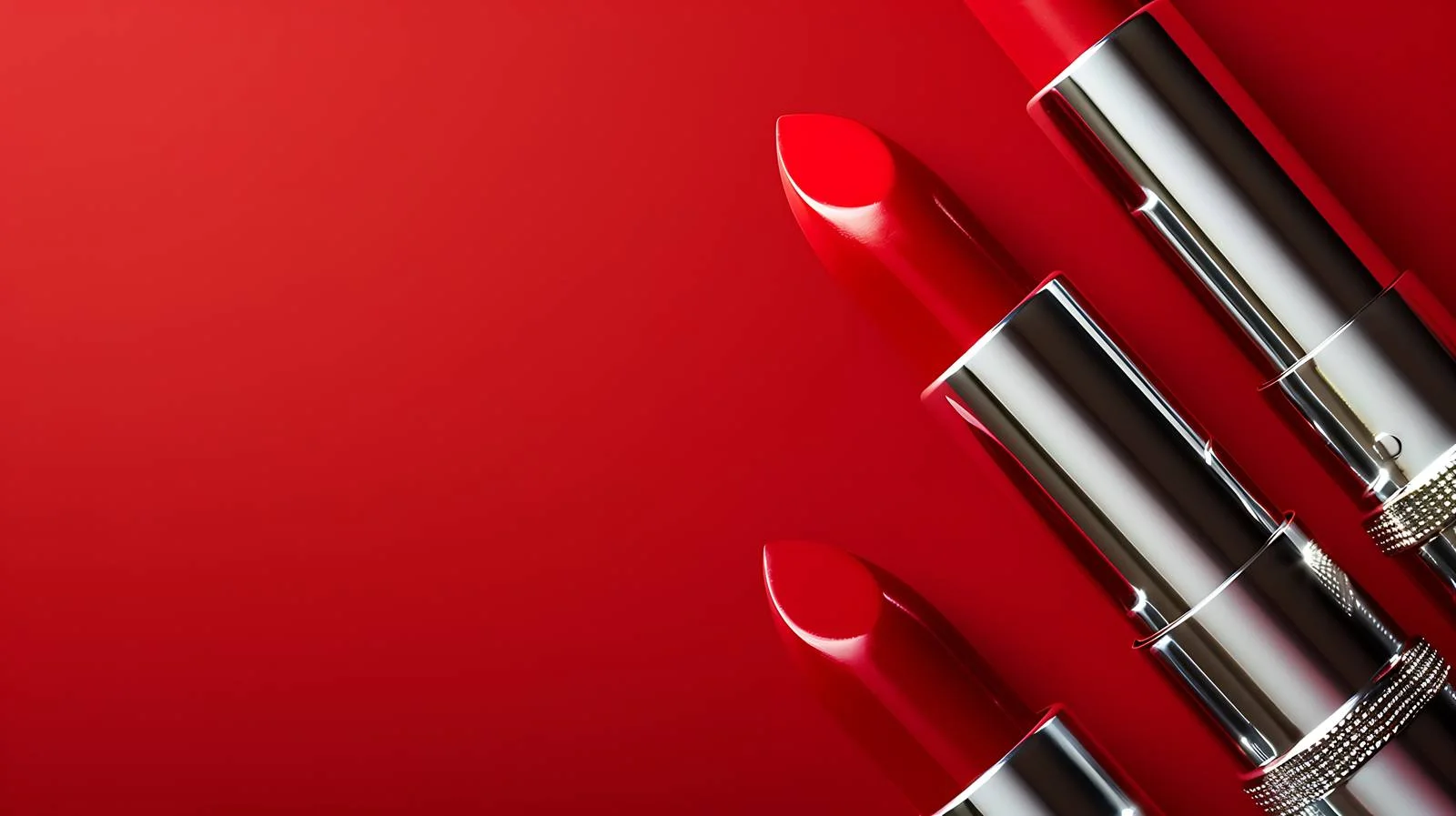 Vibrant Red Lipsticks on Bold Background — free download from Dotvec