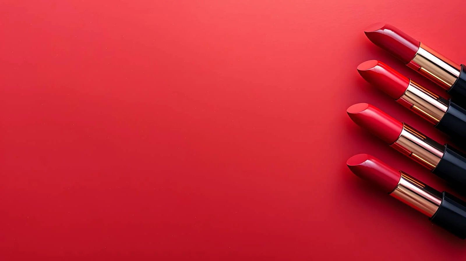 Vibrant Red Lipsticks on Bold Red Background — free download from Dotvec