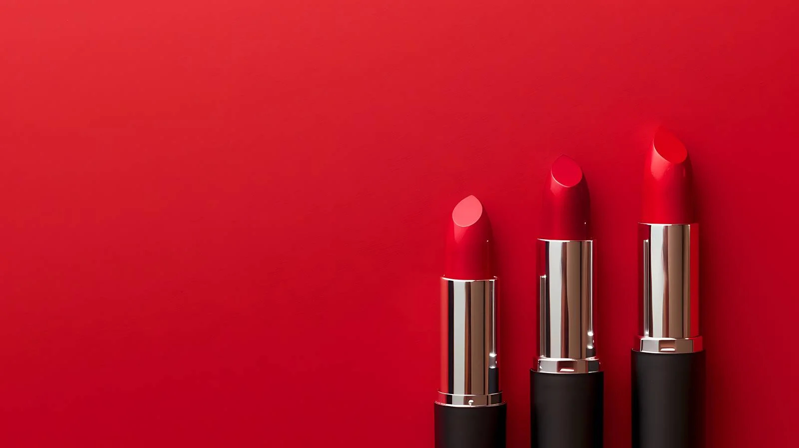 Vibrant Red Lipsticks on Scarlet Background — free download from Dotvec
