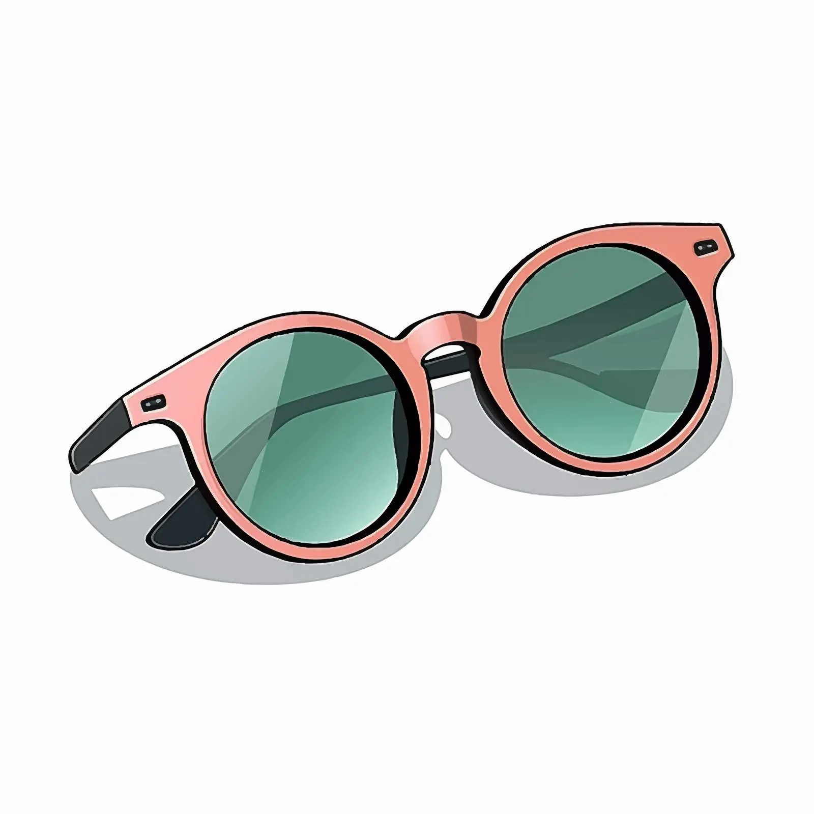 Stylish Retro Round Sunglasses Design Vector — free download from Dotvec