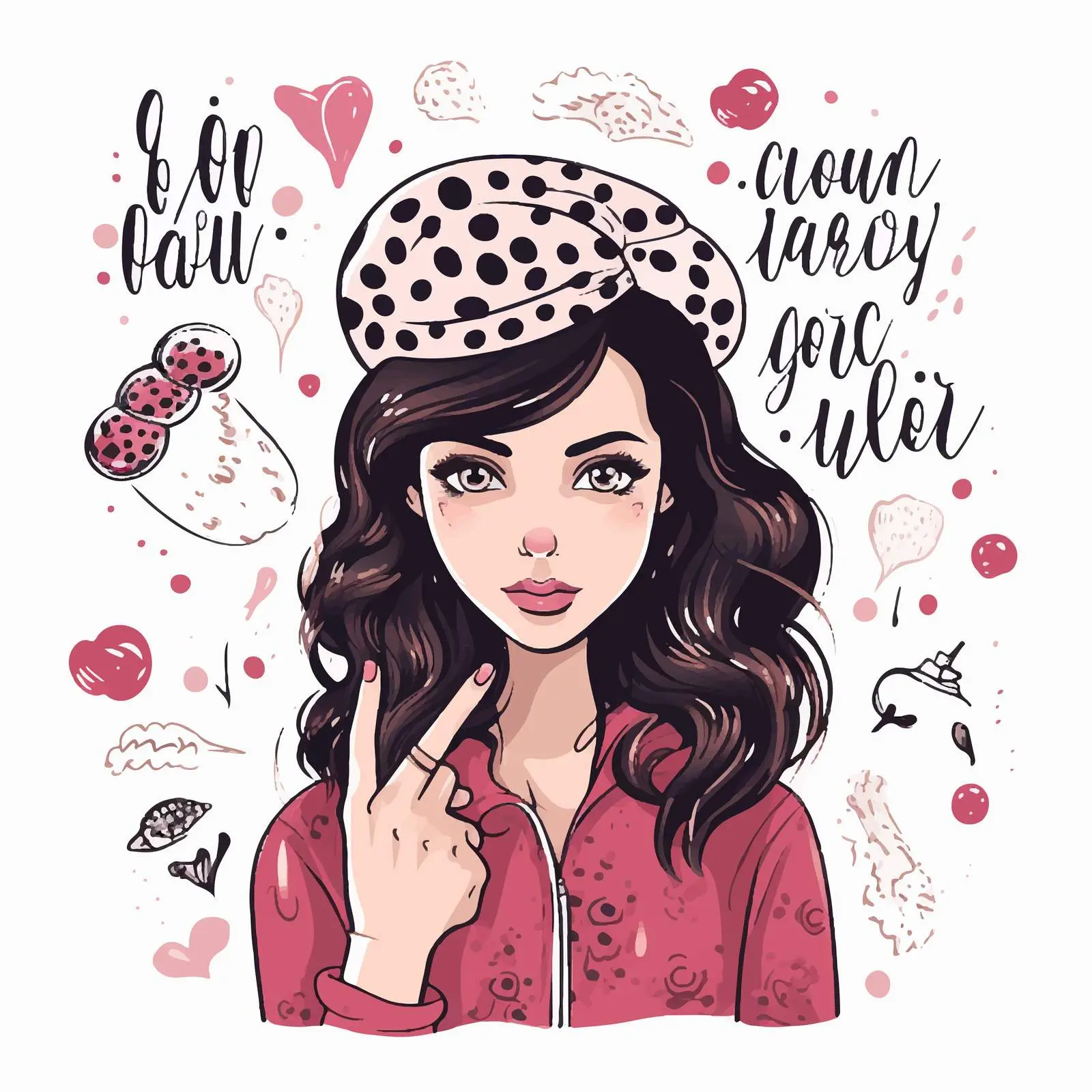 Girl Power Nails with Handwritten Quote Vector – free youthful fashion image from Dotvec