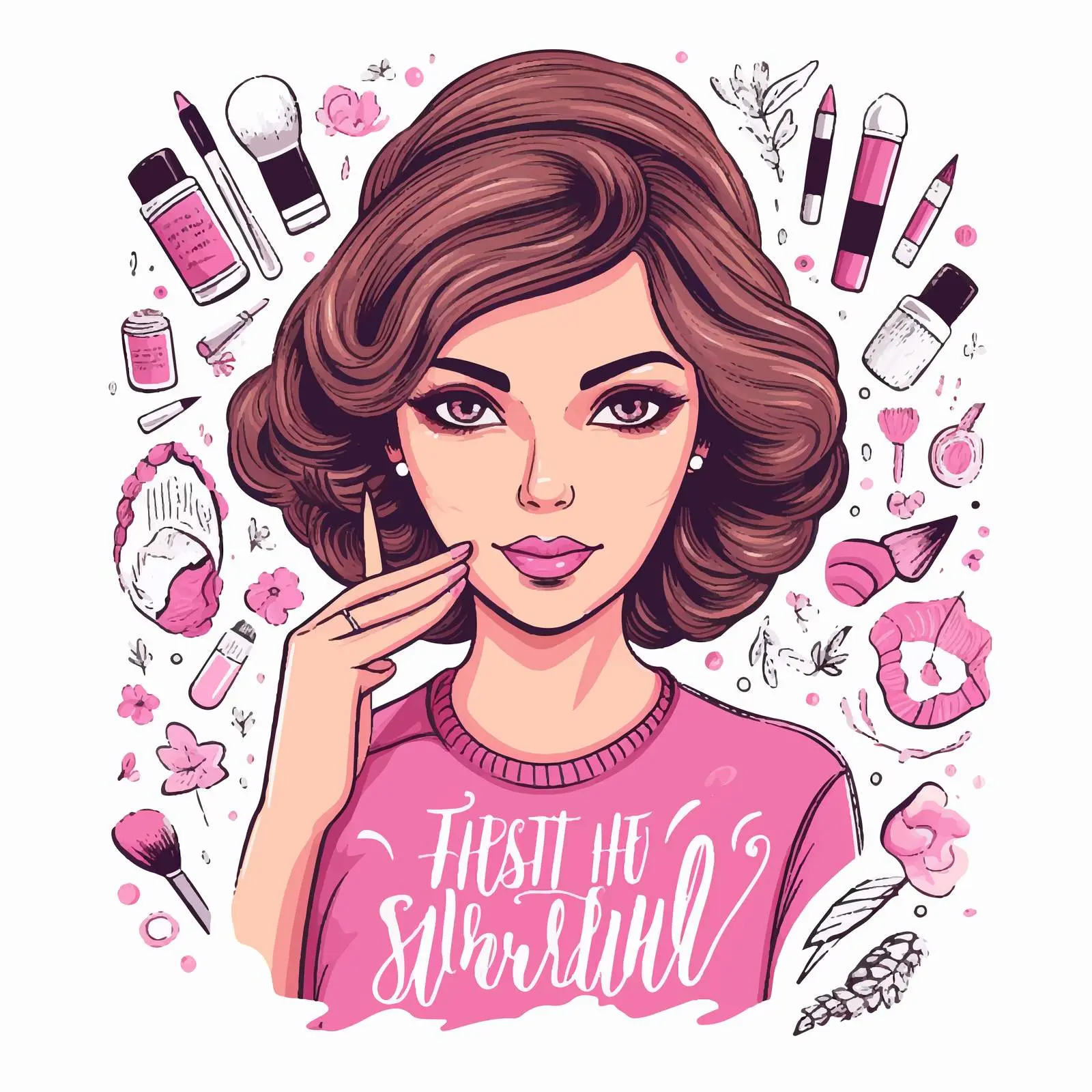 Trendy Nail Art with Strength Quote – free strength image from Dotvec