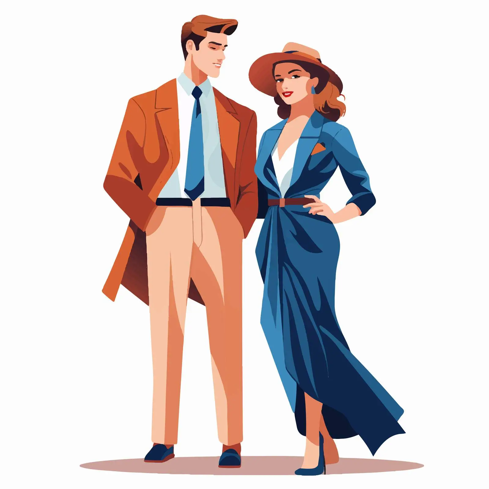 Stylish Modern Family Couple in Fashionable Attire — free download from Dotvec