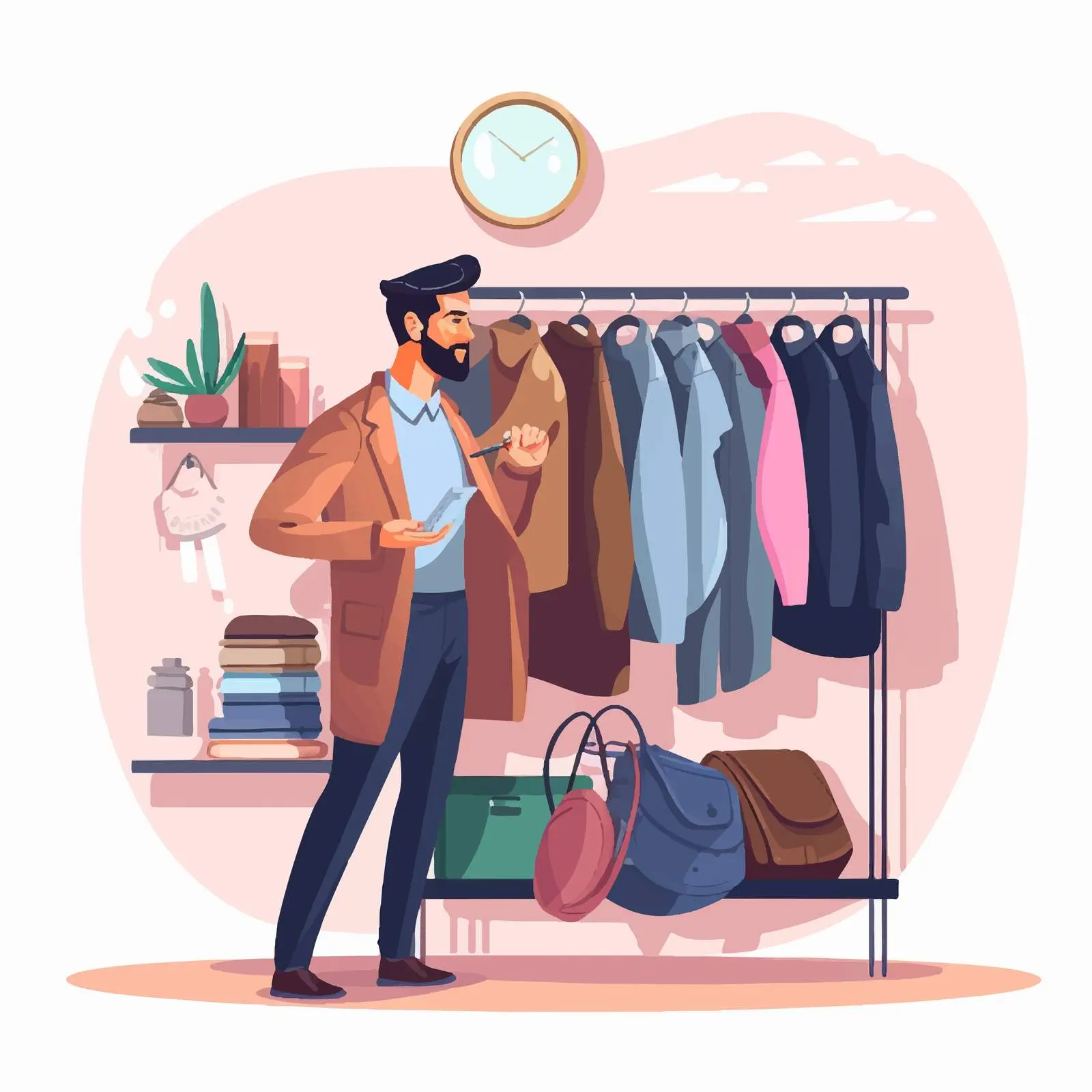 Fashion Stylist Selecting Modern Stylish Apparel — free download from Dotvec