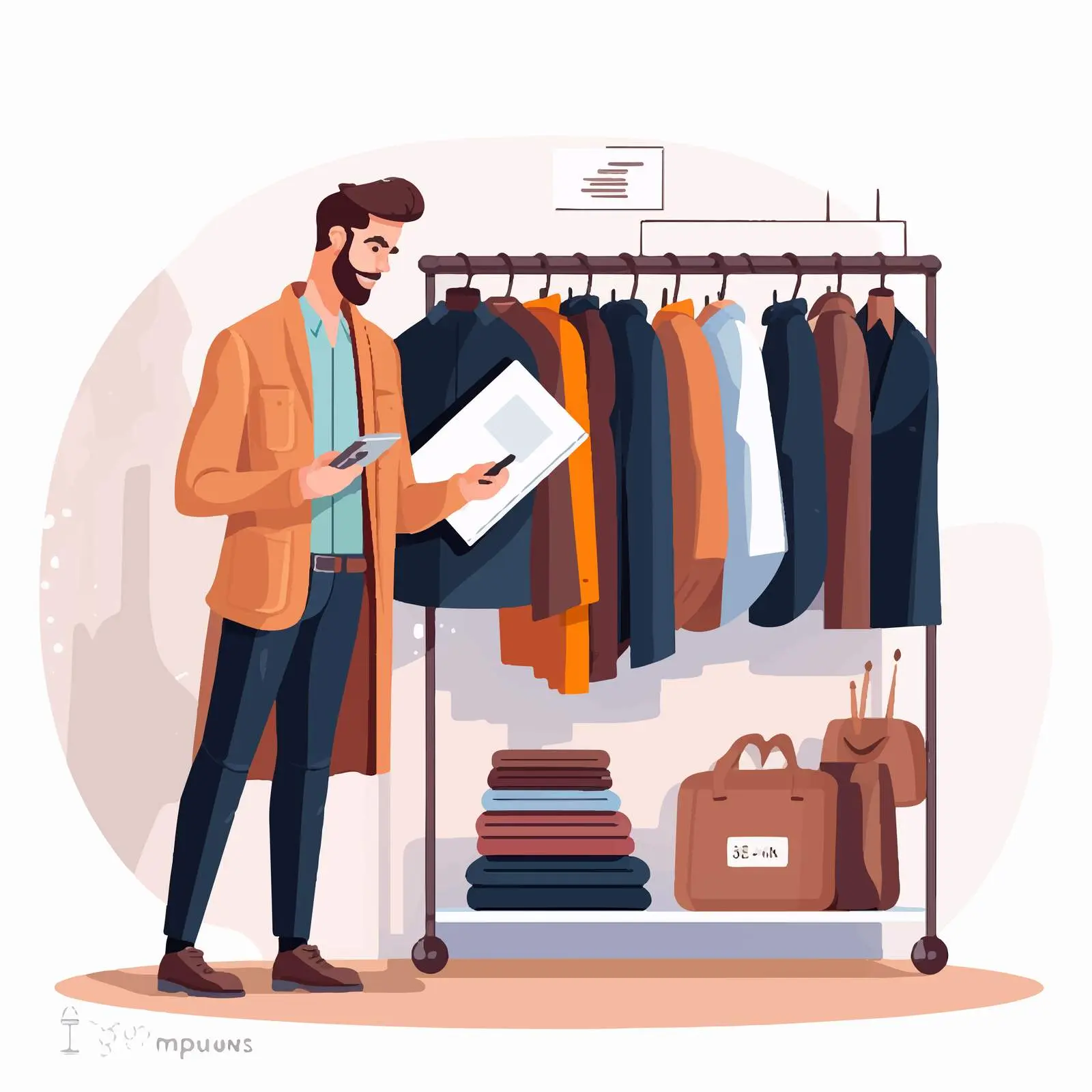 Fashion Stylist Selecting Modern Stylish Clothing — free download from Dotvec