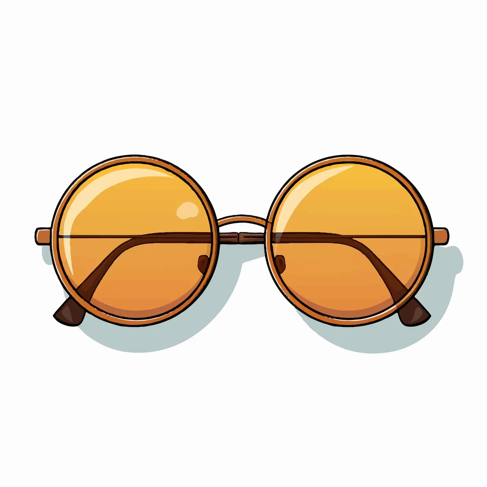 Stylish Round Lens Fashion Sunglasses Vector – free trendy eyewear image from Dotvec