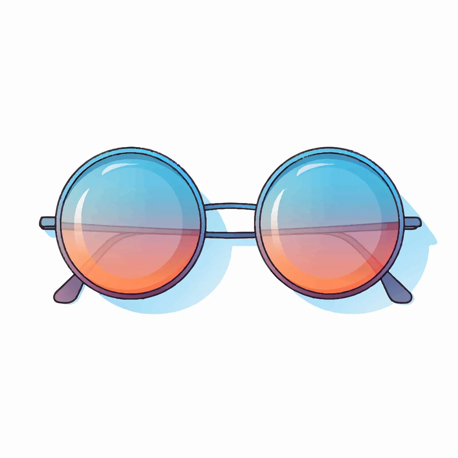 Stylish Round Lens Fashion Sunglasses — free download from Dotvec