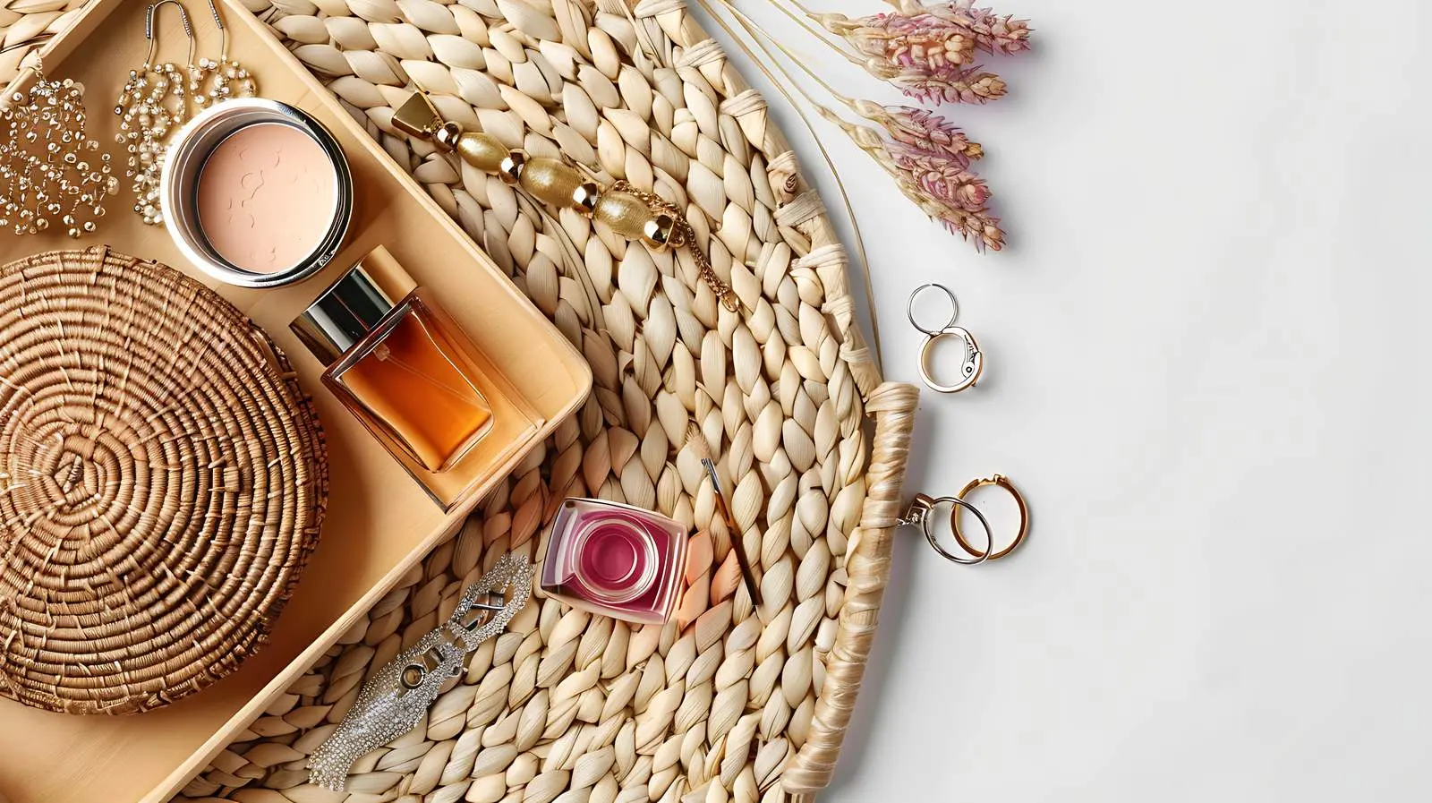 Stylish Women's Accessories and Cosmetics Tray with Perfume – free cosmetics image from Dotvec