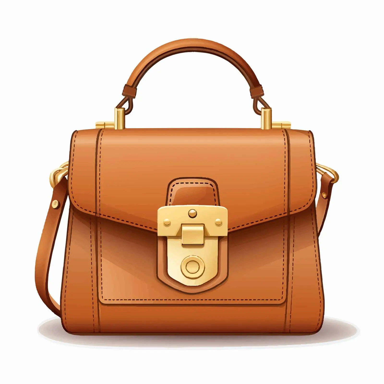 Elegant Women's Trapeze Flap Bag with Shoulder Strap — free download from Dotvec