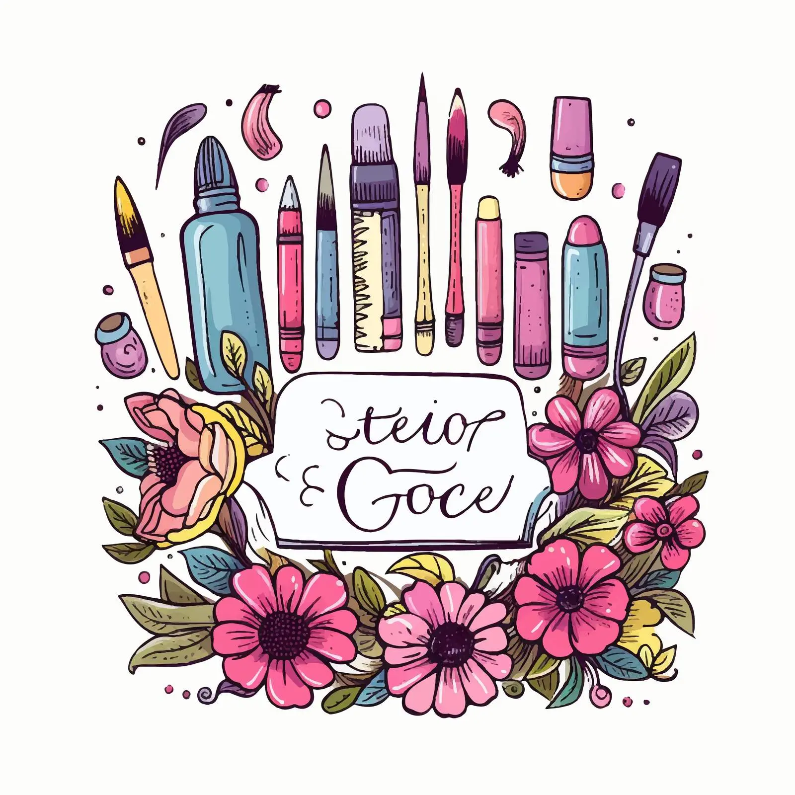 Stylish Nail Art Design with Inscription — free download from Dotvec