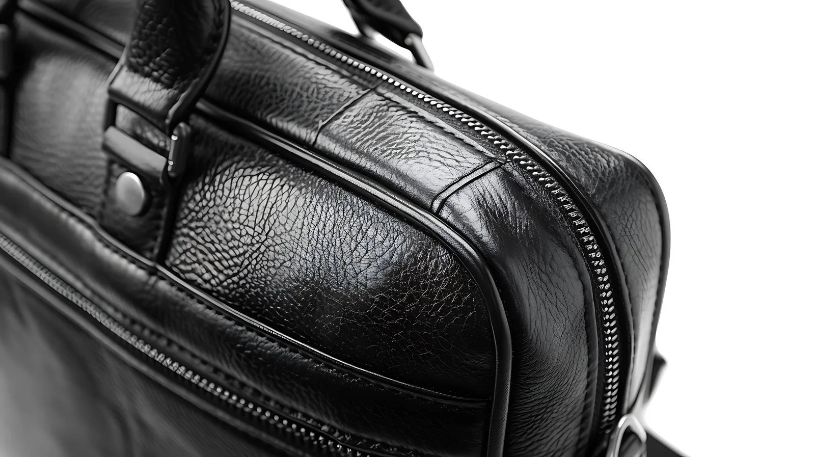 Elegant Black Leather Men's Messenger Bag — free download from Dotvec