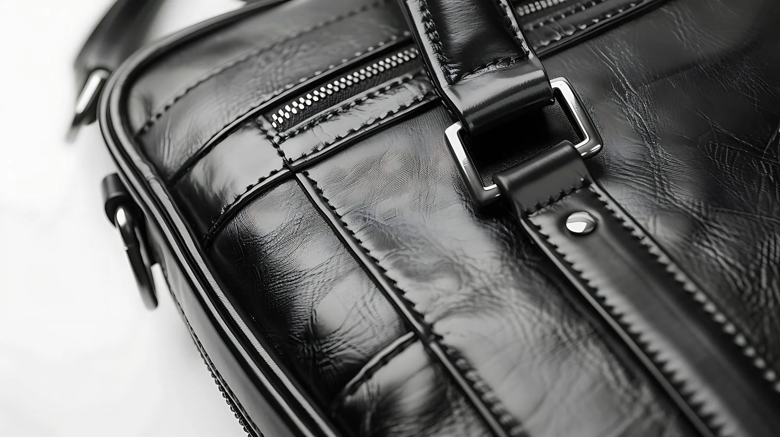 Elegant Black Leather Men's Bag Design — free download from Dotvec