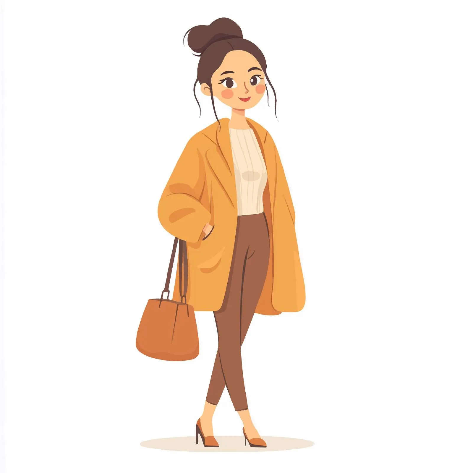 Trendy Young Woman Fashion Vector Illustration – free urban chic image from Dotvec