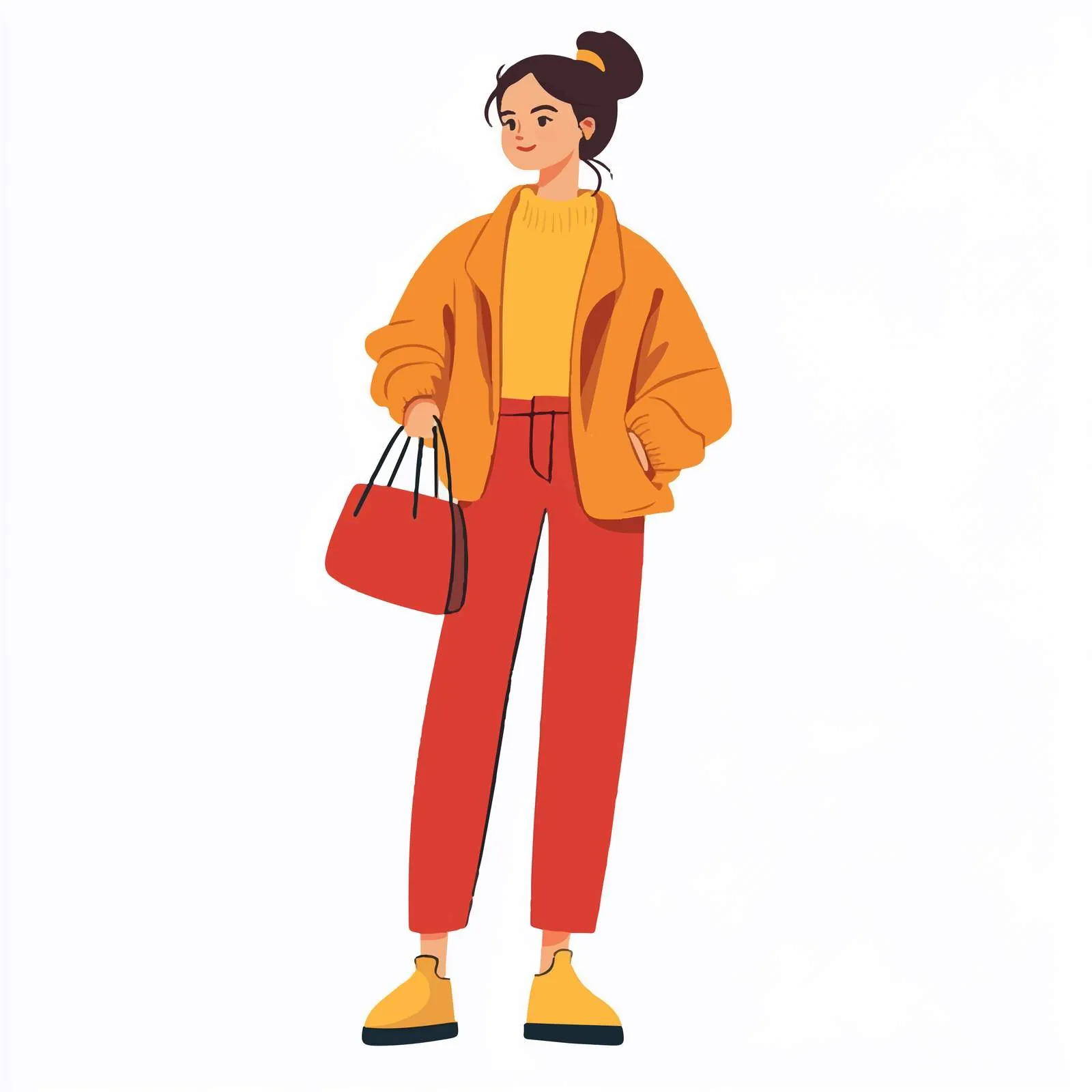 Fashionable Young Woman in Trendy Clothes – free youthful fashion image from Dotvec