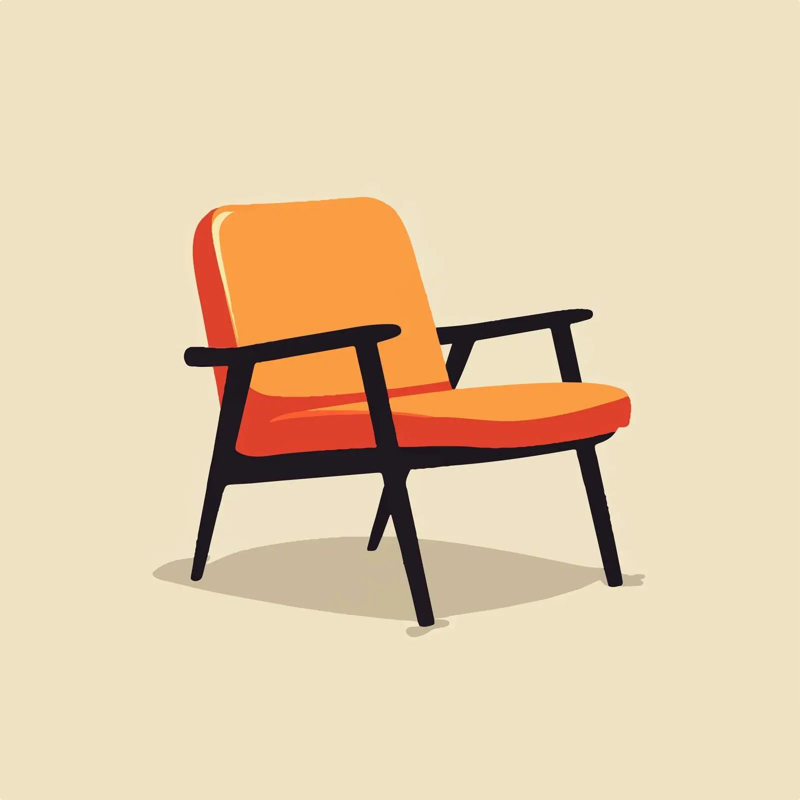 Stylish Flat Vector Chair Illustration — free download from Dotvec