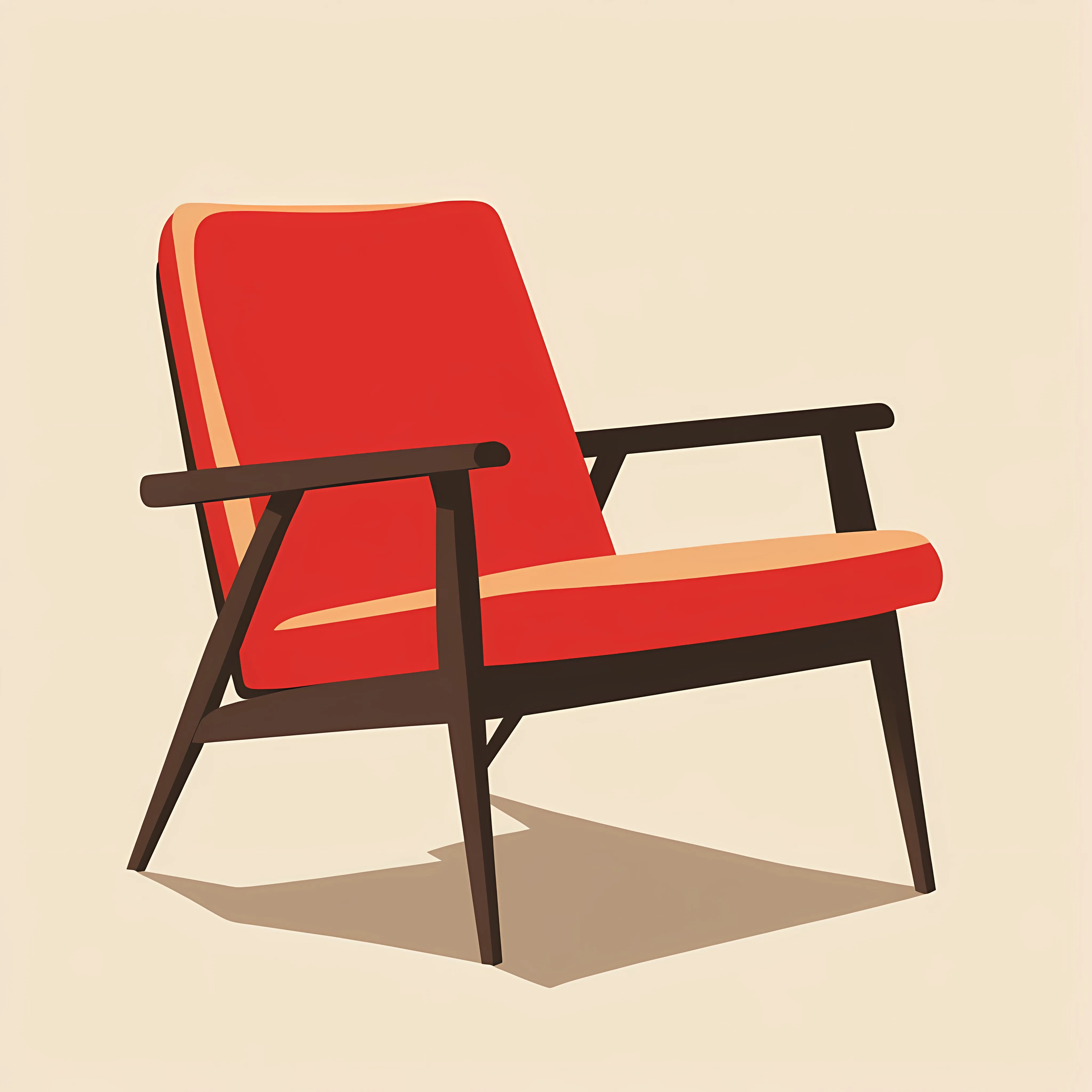Fashioned Chair Flat Vector Illustration — free download from Dotvec