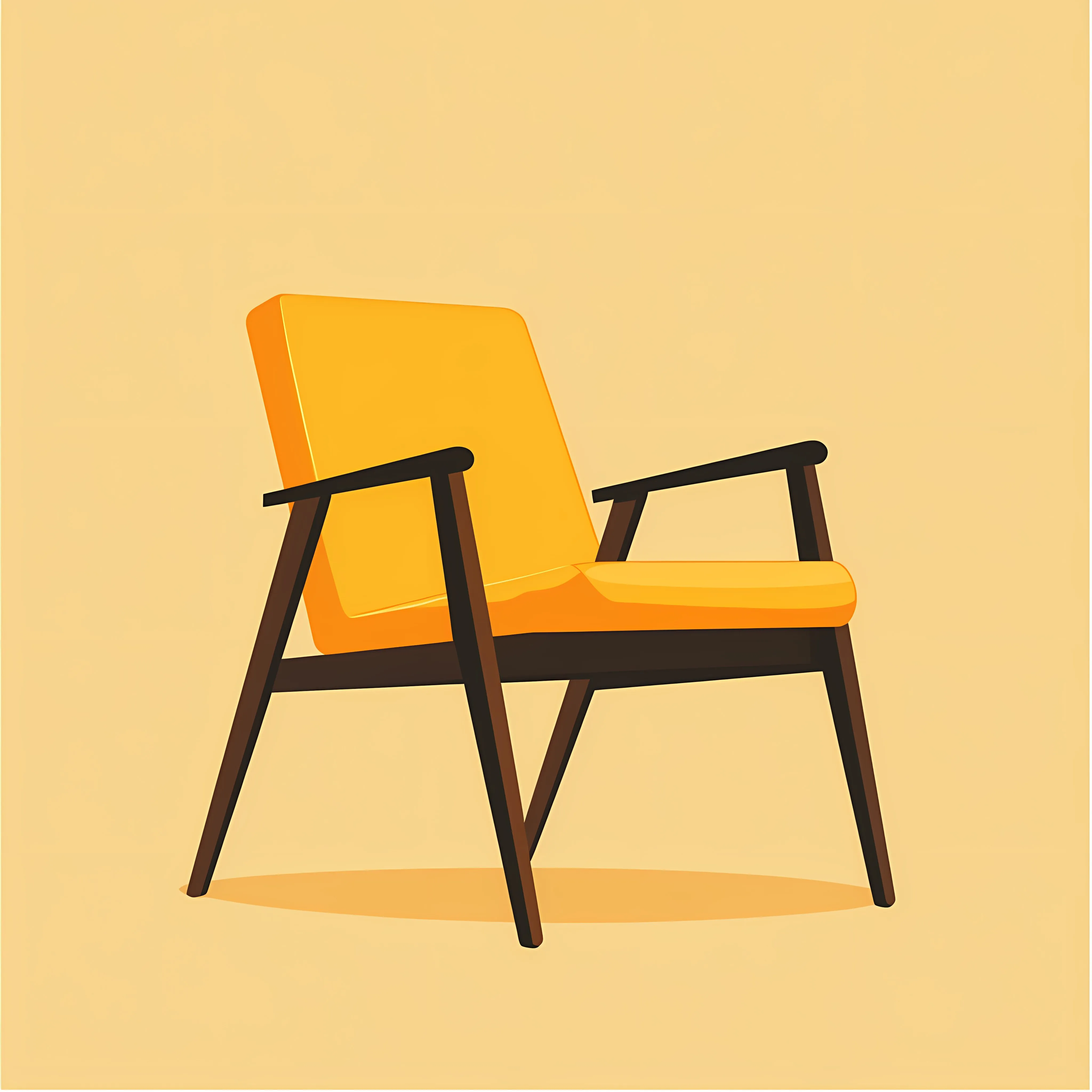 Stylish Flat Vector Illustration of Fashioned Chair — free download from Dotvec