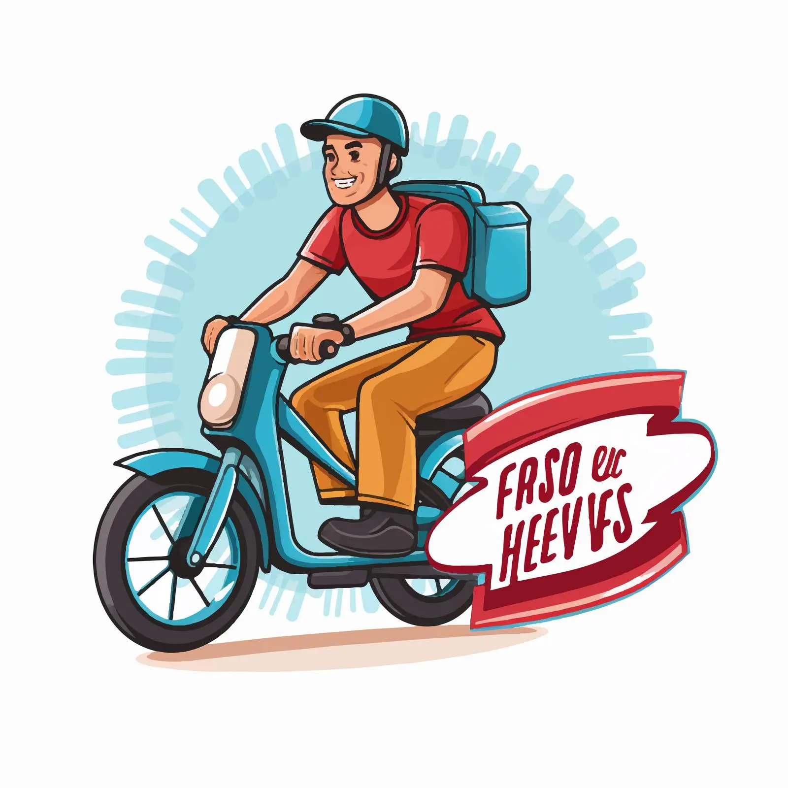 Fast and Free Delivery Courier Logo — free download from Dotvec