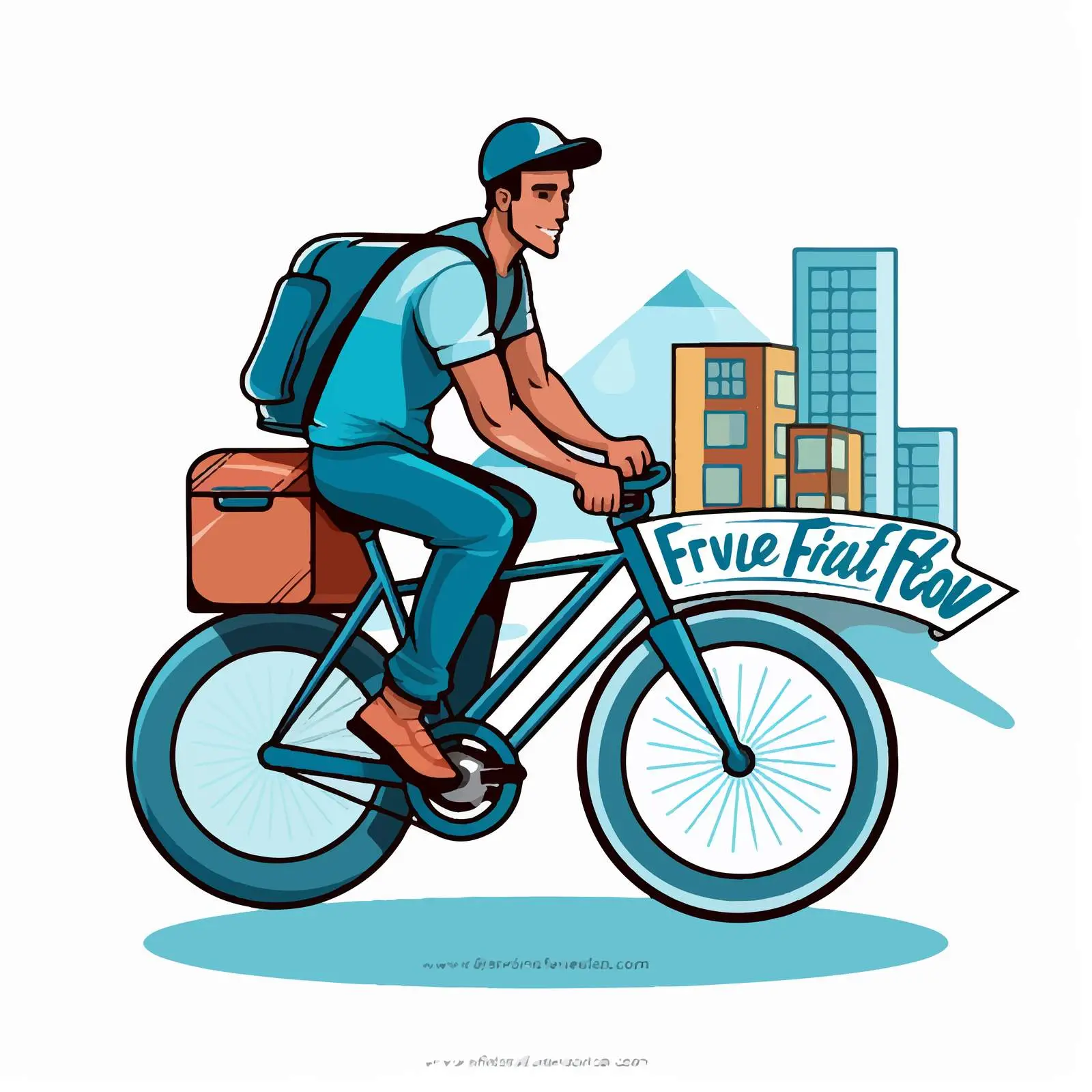 Fast and Free Delivery Logo with Courier – free last mile delivery image from Dotvec