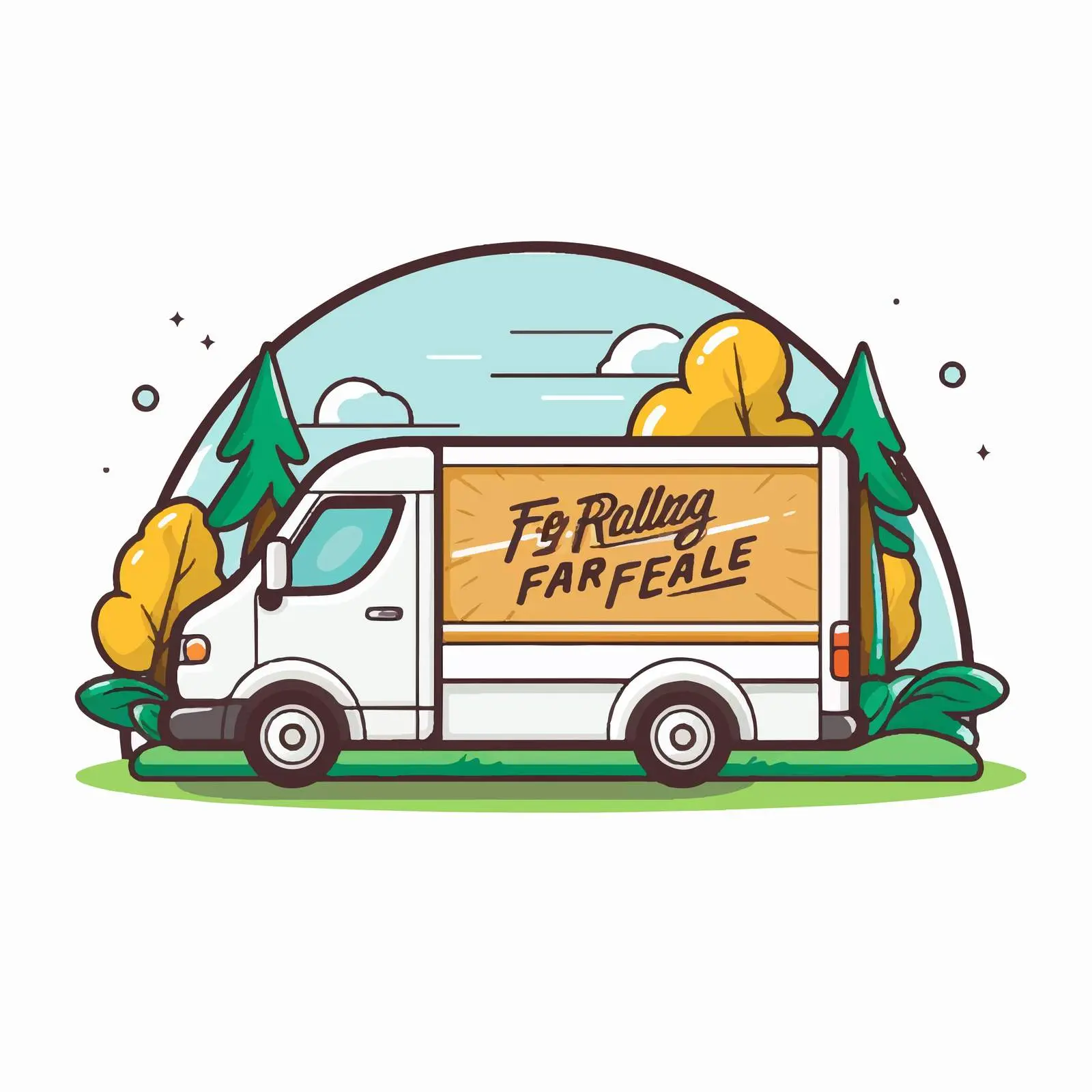 Fast and Free Delivery Logo with Delivery Van – free delivery truck image from Dotvec