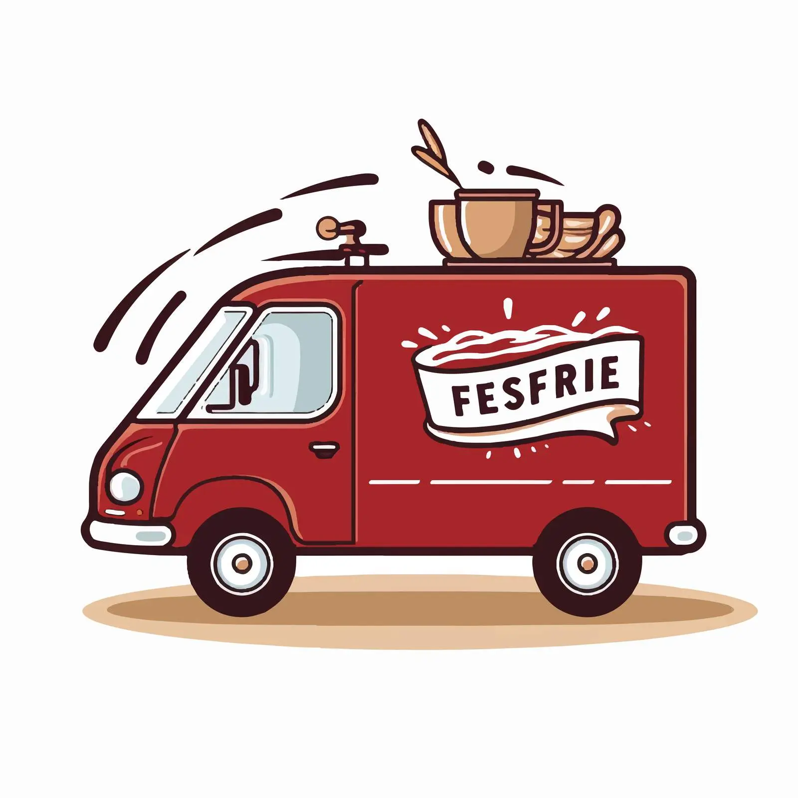 Fast and Free Delivery Logo with Delivery Van – free delivery truck image from Dotvec