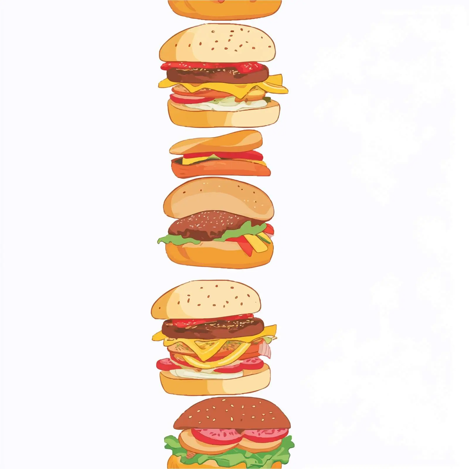 Colorful Fast Food Vector Background Design – free fast casual image from Dotvec