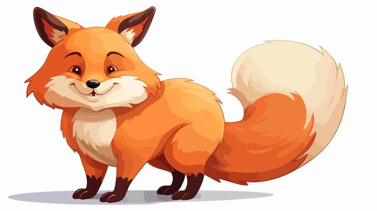 Chubby Fox Cartoon Character Illustration — free download from Dotvec