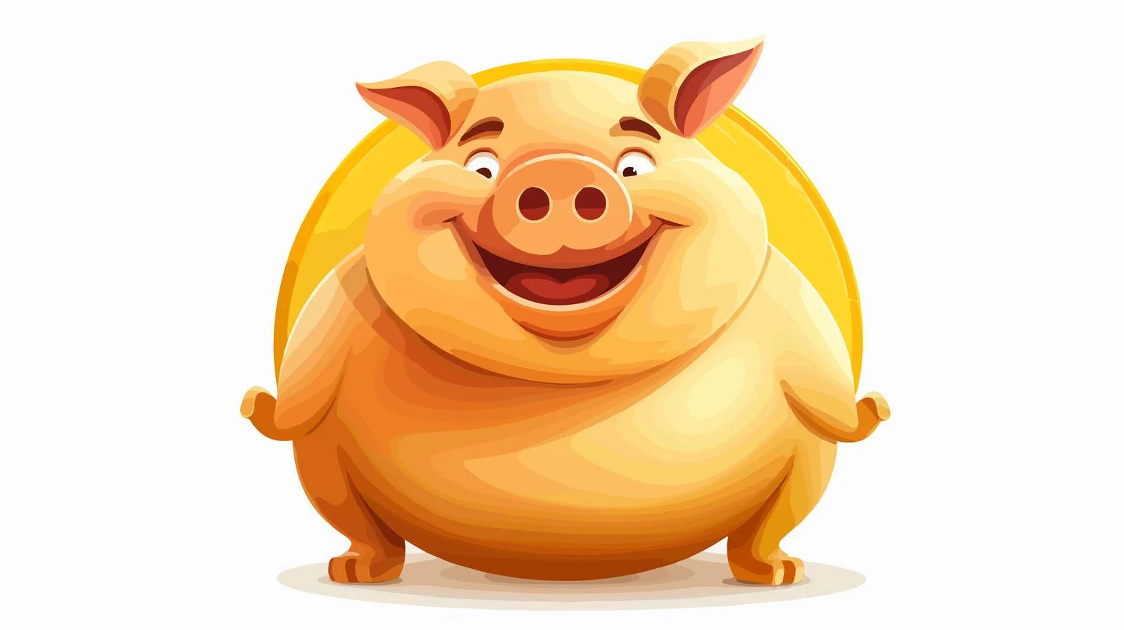Fat Pig Circular Icon Symbol — free download from Dotvec