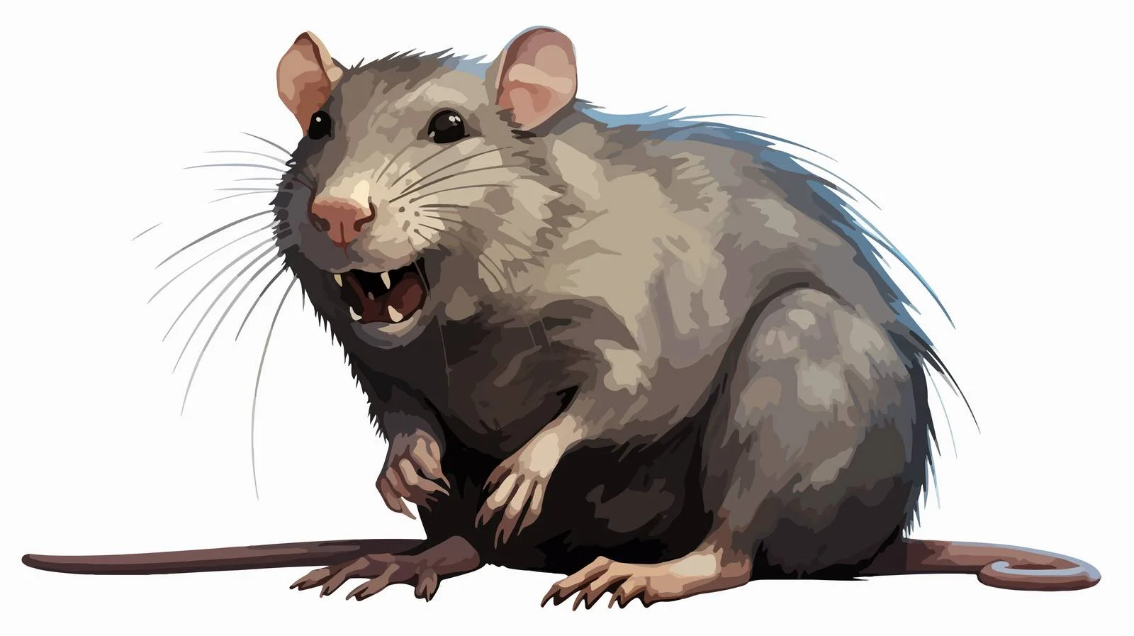 Chubby Rat Cartoon Vector Illustration — free download from Dotvec