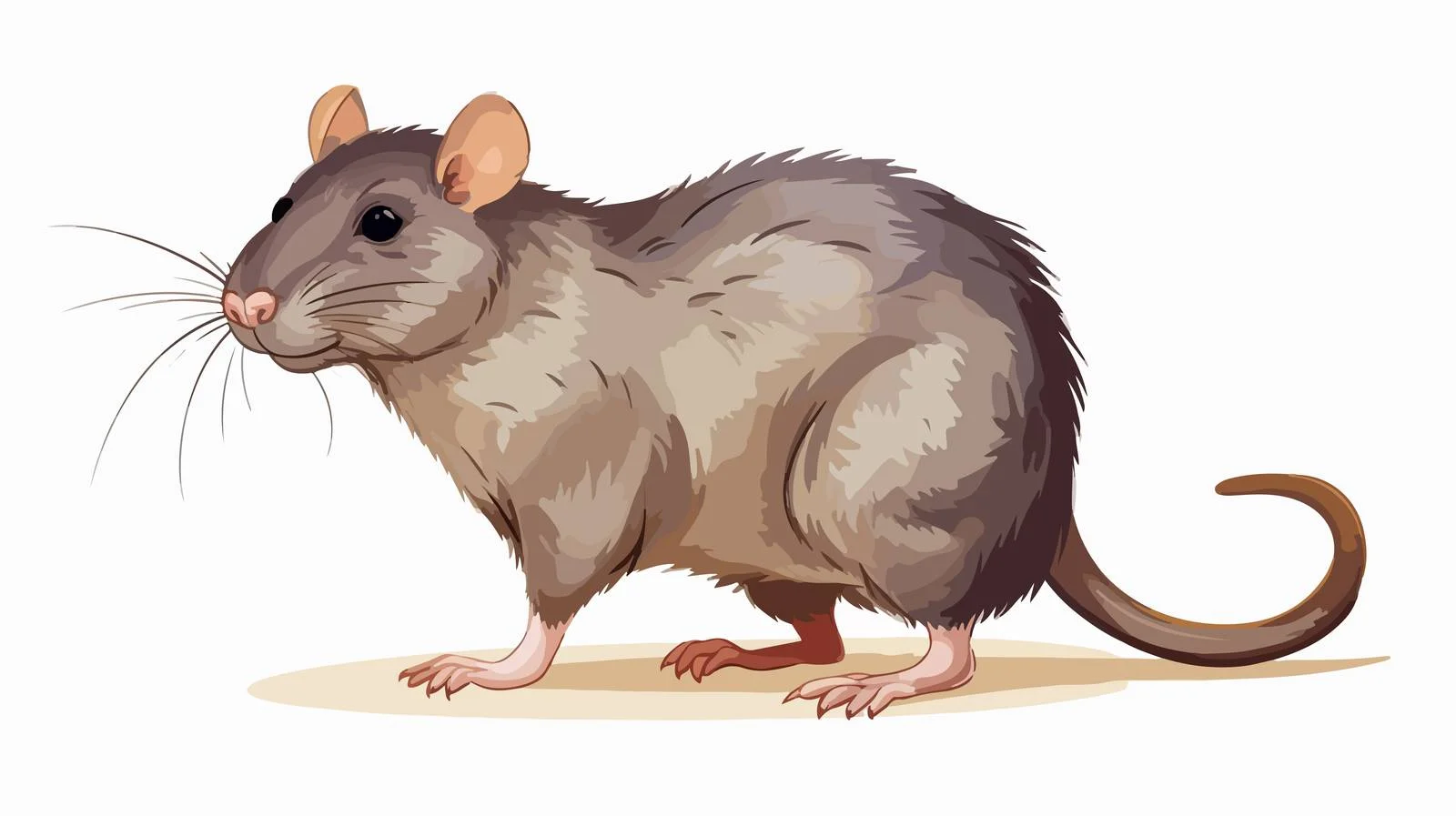 Cartoon Fat Rat Stock Vector Drawing — free download from Dotvec