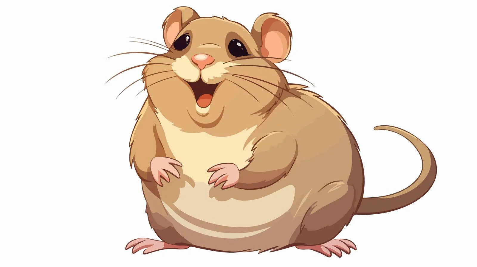 Chubby Rat Cartoon Vector Illustration — free download from Dotvec