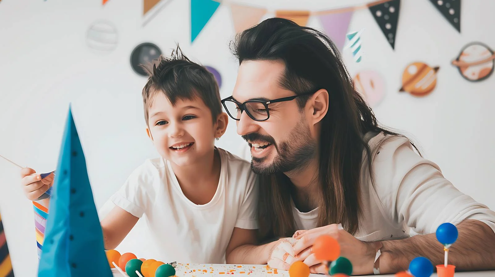 Father-Daughter School Space Project — free download from Dotvec