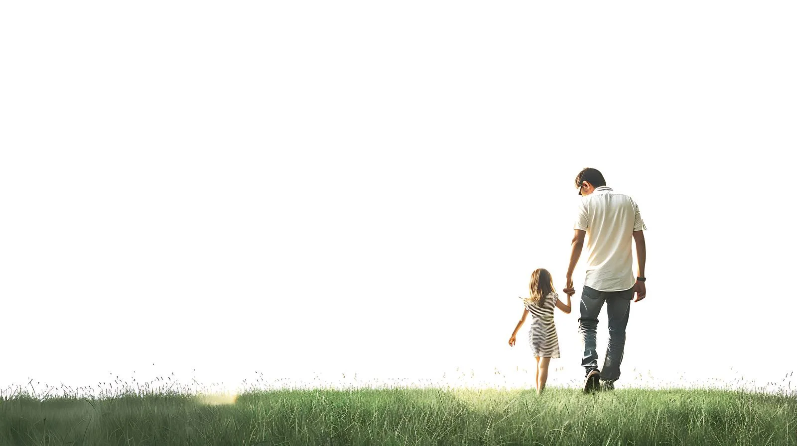 Bonding Moment: Father and Daughter Walking Together — free download from Dotvec