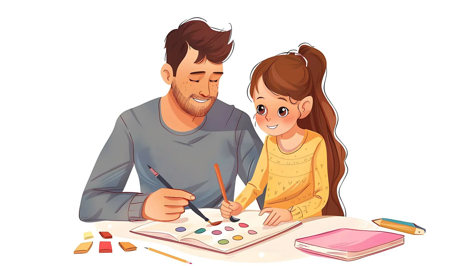 Family Painting Activity — free download from Dotvec