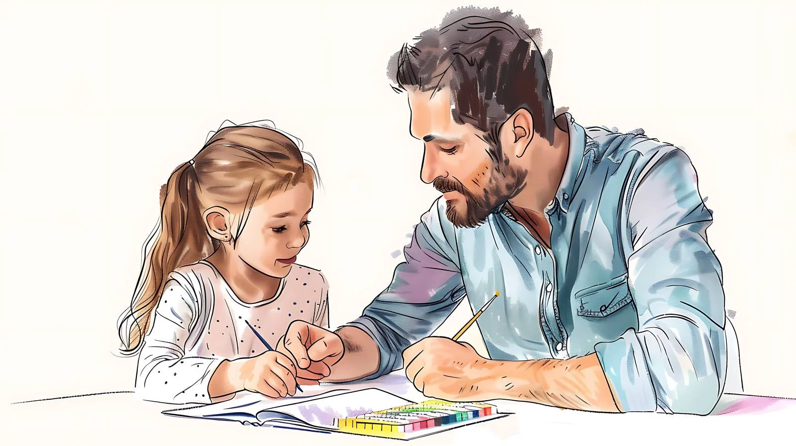 Family Painting Together — free download from Dotvec