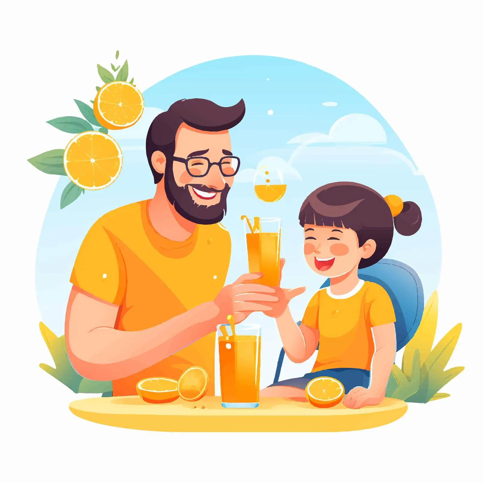 Father and Daughter Outdoor Leisure Time — free download from Dotvec