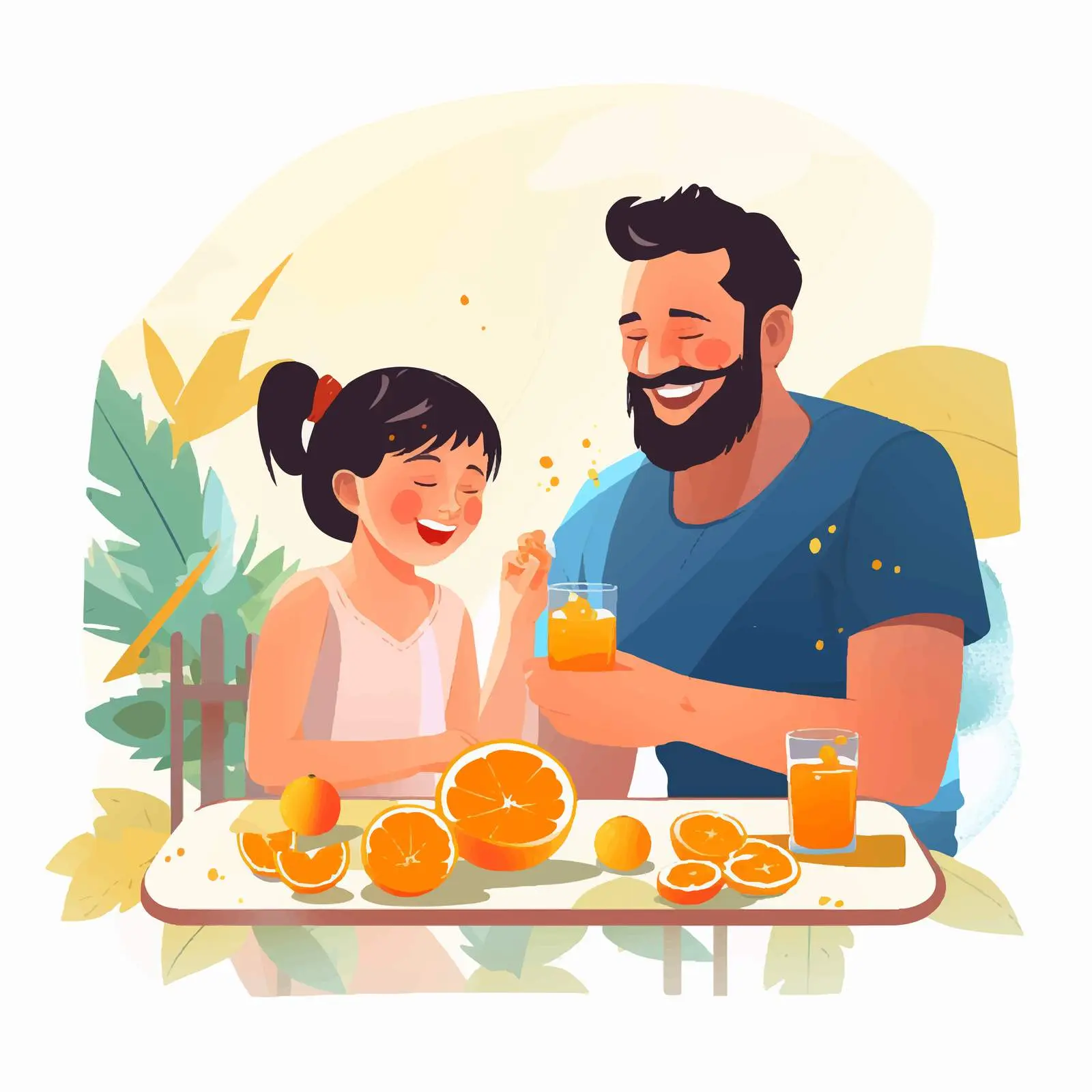 Father and Daughter Outdoor Leisure Activities — free download from Dotvec