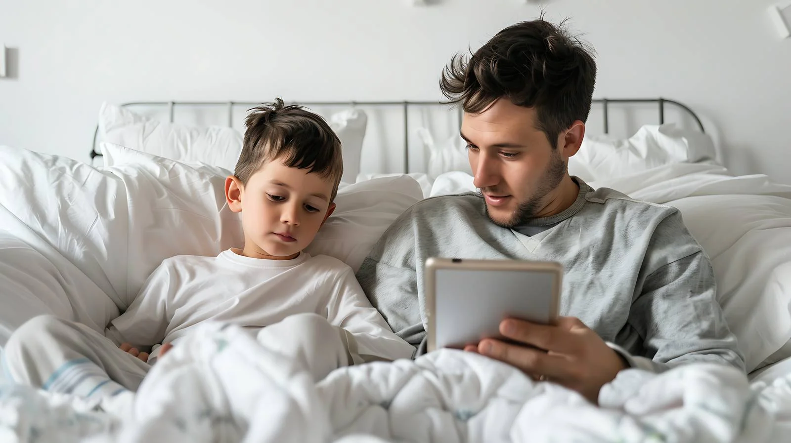 Family Digital Bonding in Bed — free download from Dotvec