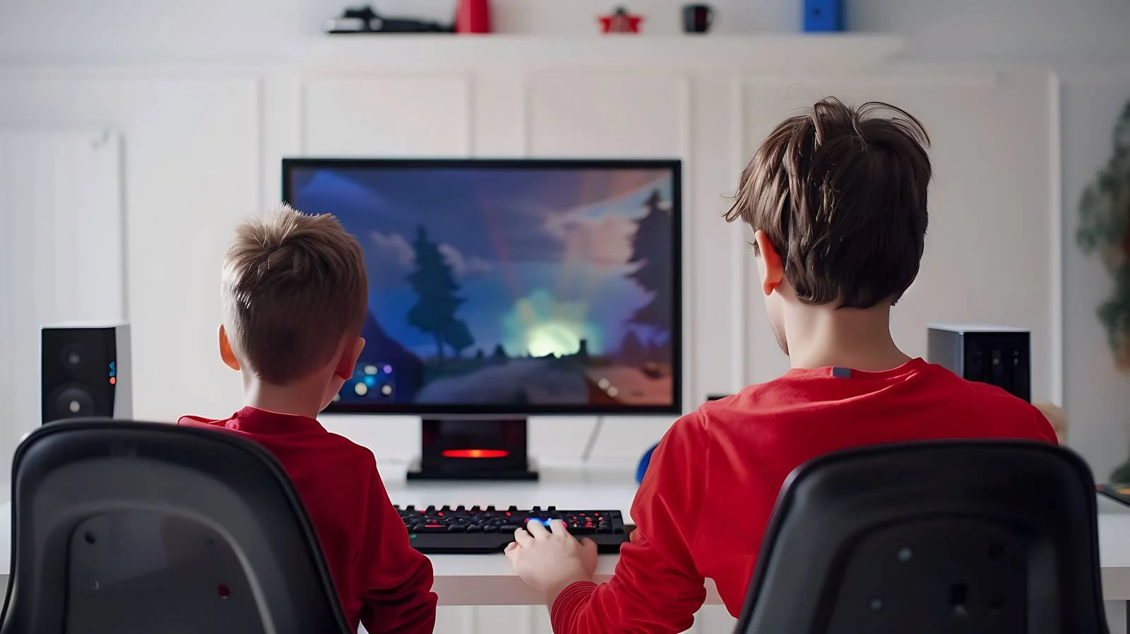 Family bonding over computer game — free download from Dotvec