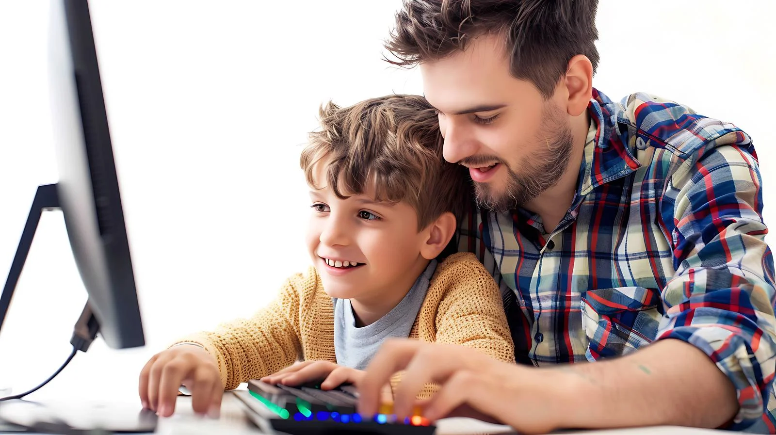 Father-Son Home Gaming Session — free download from Dotvec