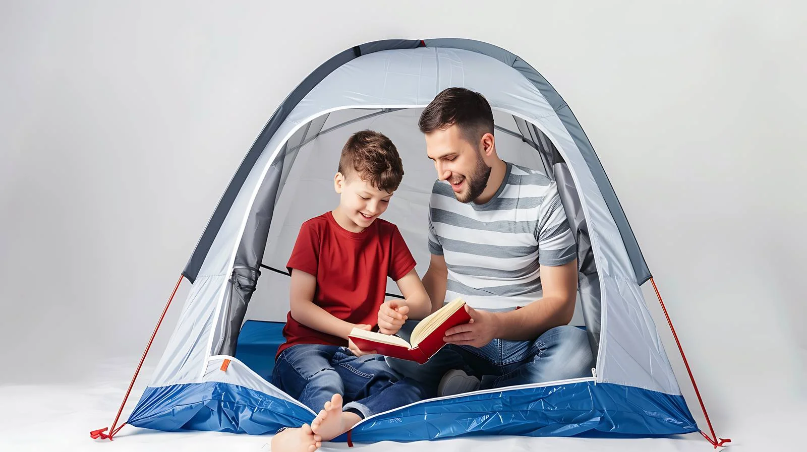 Bonding Time in Tent: Father & Son — free download from Dotvec